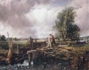 John Constable A voat passing a lock oil on canvas